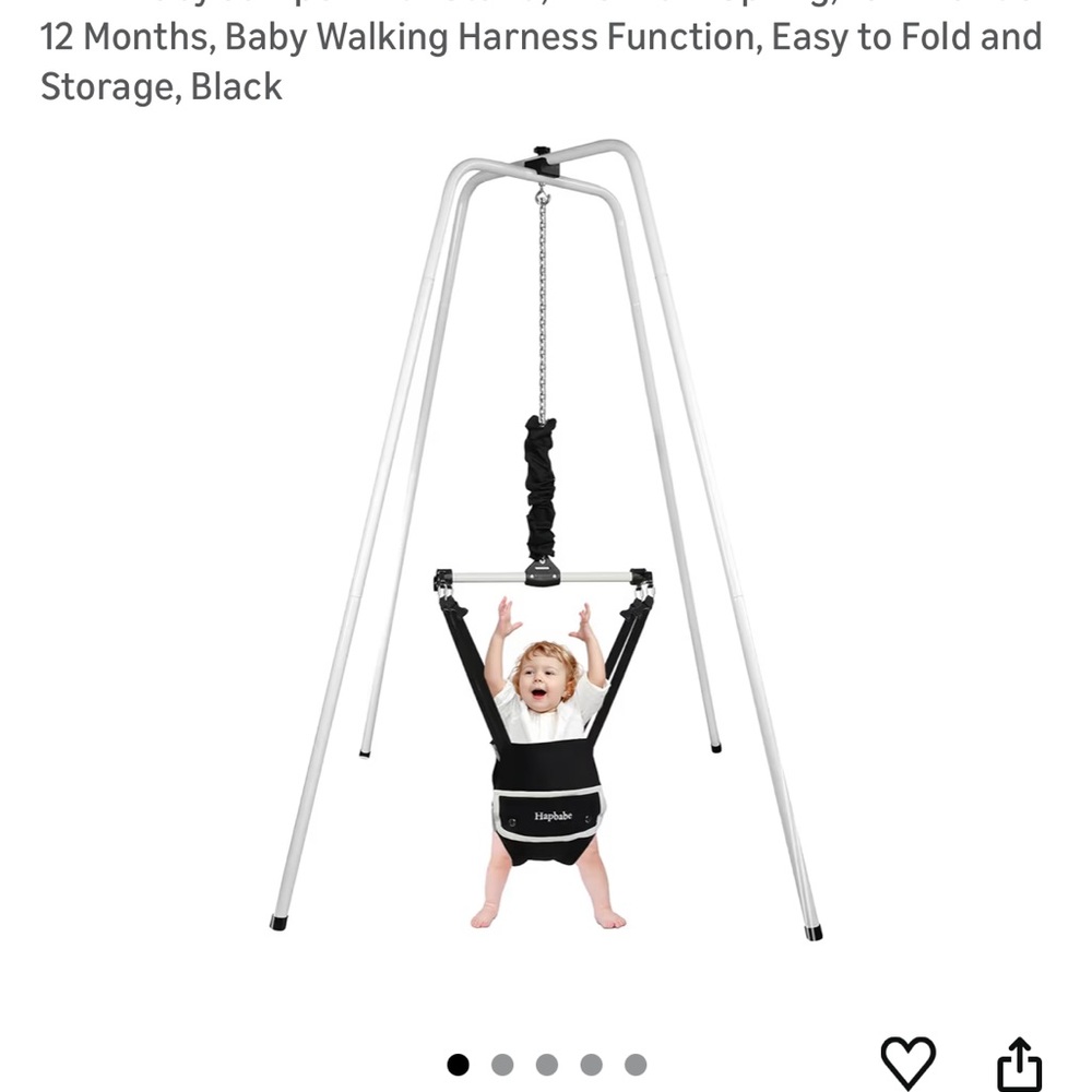 Black Baby Walking Harness with Stand